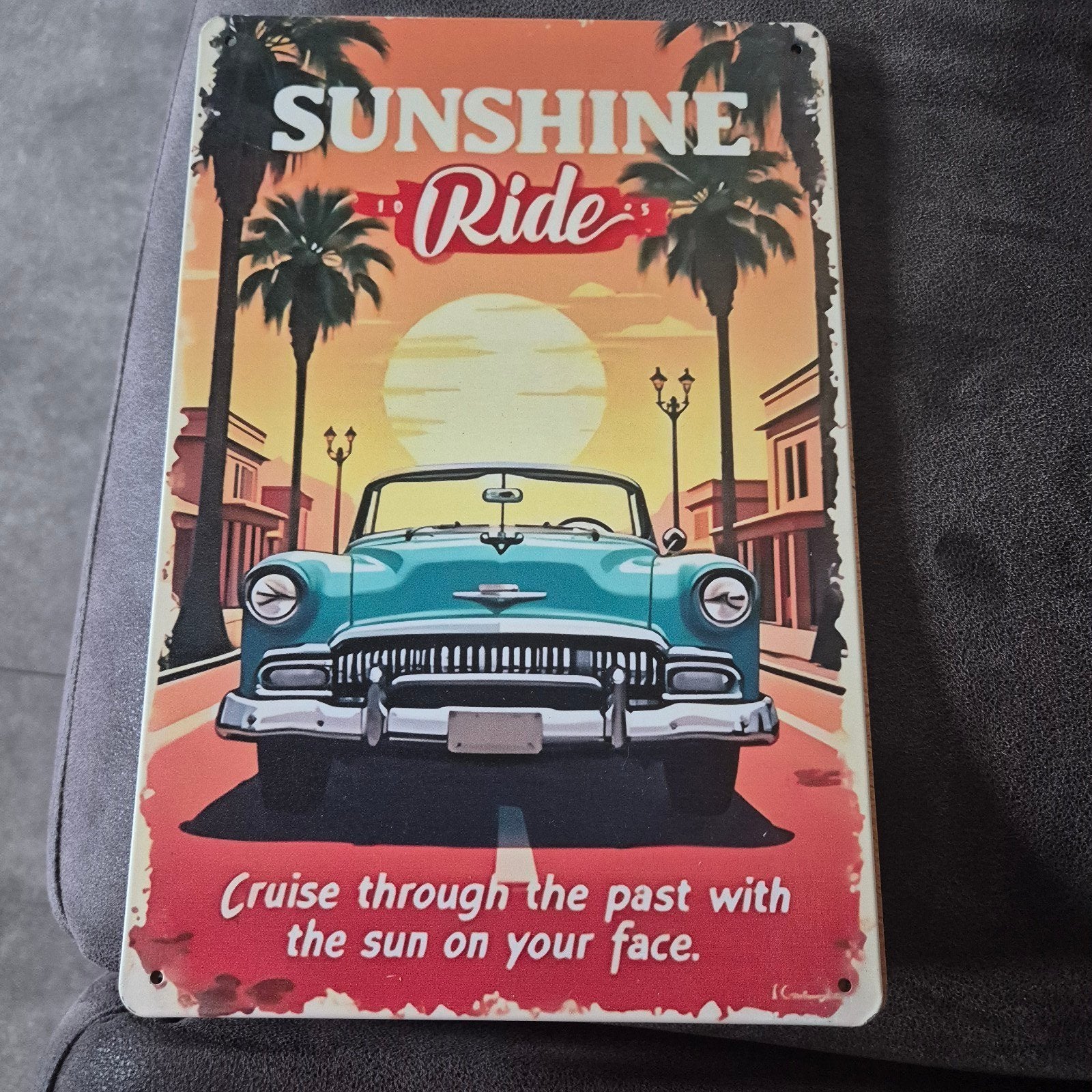 Metalen bord Sunshine Ride, Verzamelen, Ophalen of Verzenden