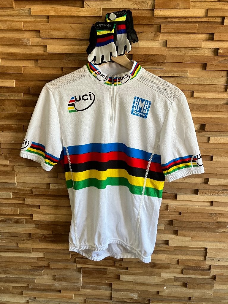 Koerstrui UCI-wereldkampioenstrui + UCI Roeckl M  als nieuw, Fietsen en Brommers, Ophalen of Verzenden, Zo goed als nieuw, Bovenkleding