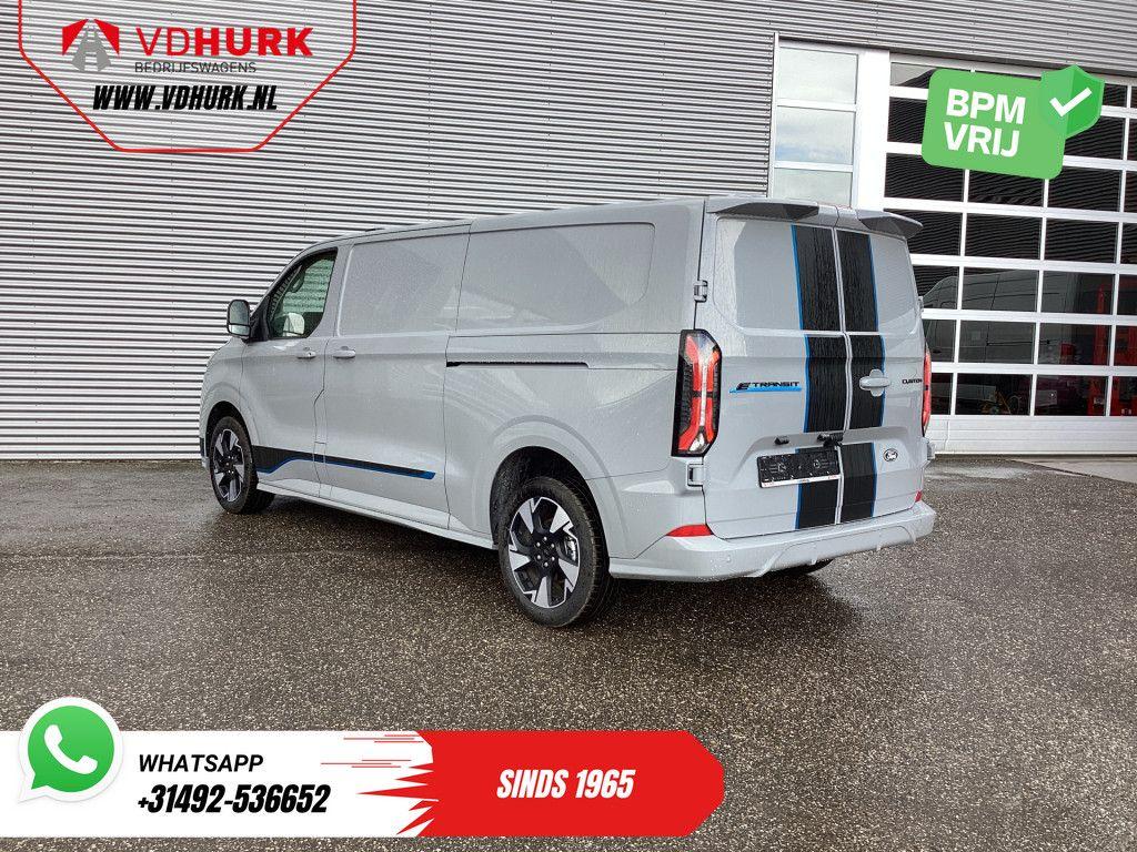 Ford E-Transit Custom Sport L2 330km WLTP LED/ 2x Schuifdeur, Autos, Argent ou Gris, Achat, Entreprise, Carnet d'entretien