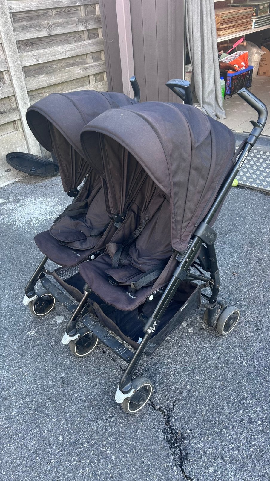 Maxi cosi dubbele kinderwagen dana for 2, Kinderen en Baby's, Ophalen, Zo goed als nieuw