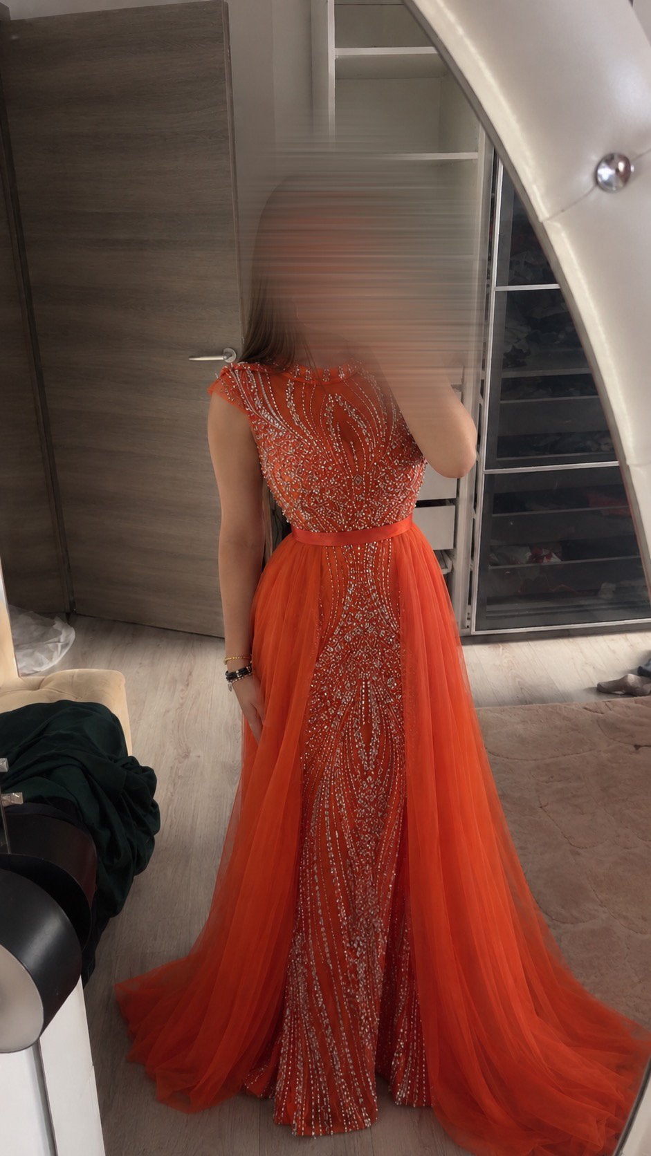Robe de soirée orange, Enlèvement ou Envoi, Comme neuf, Orange