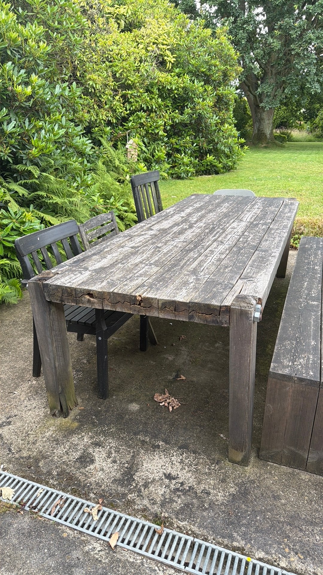 Tuintafel, Ophalen, Gebruikt, Rechthoekig, Hout
