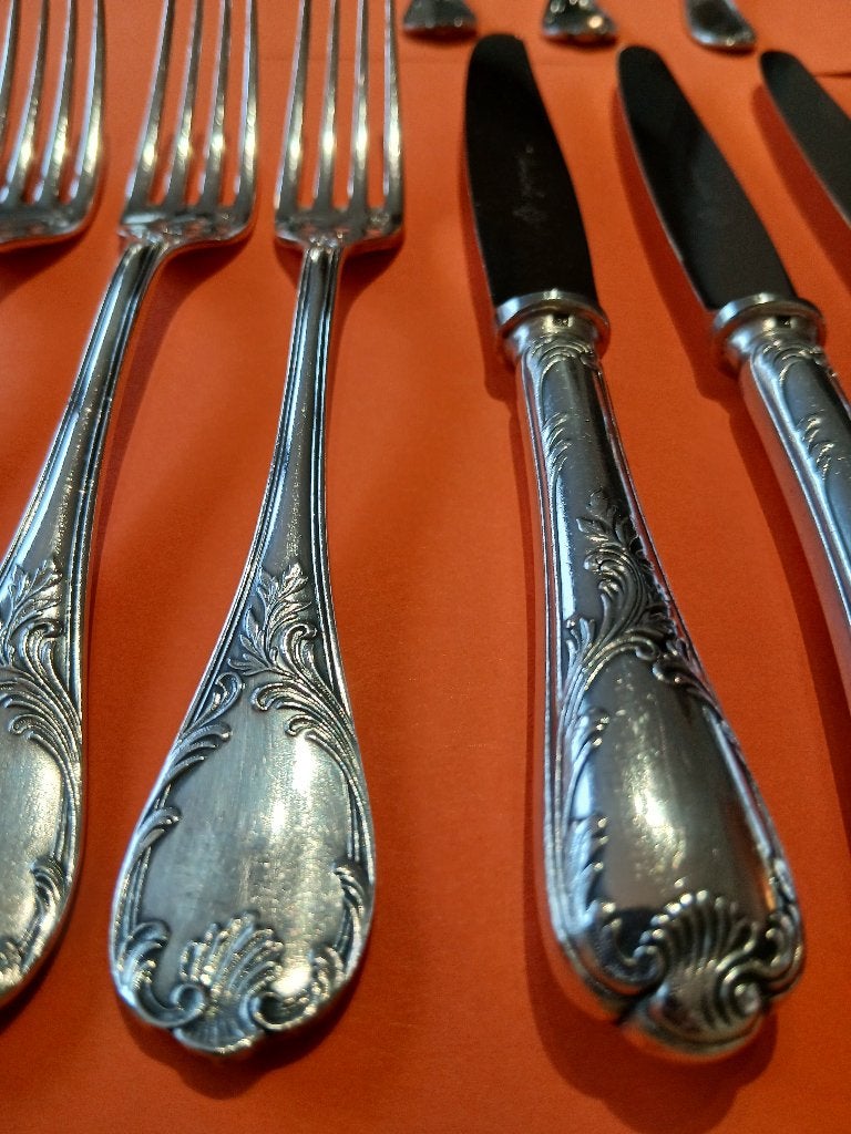 Verzilverd bestek Christofle, Antiek en Kunst, Antiek | Bestek, Ophalen of Verzenden