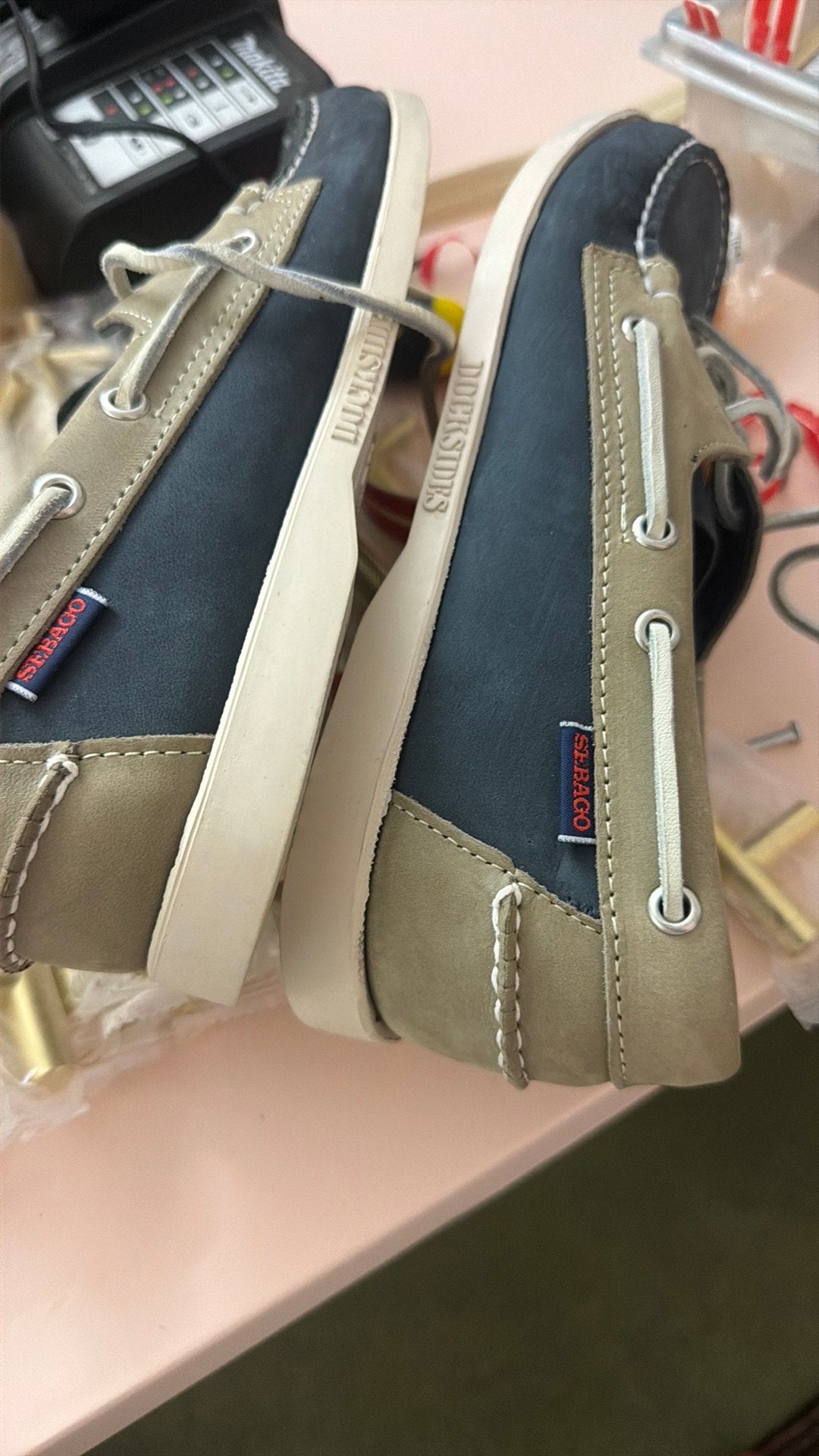 Sebago blauw grijs nieuw, Loafers, Blauw, Nieuw, ?