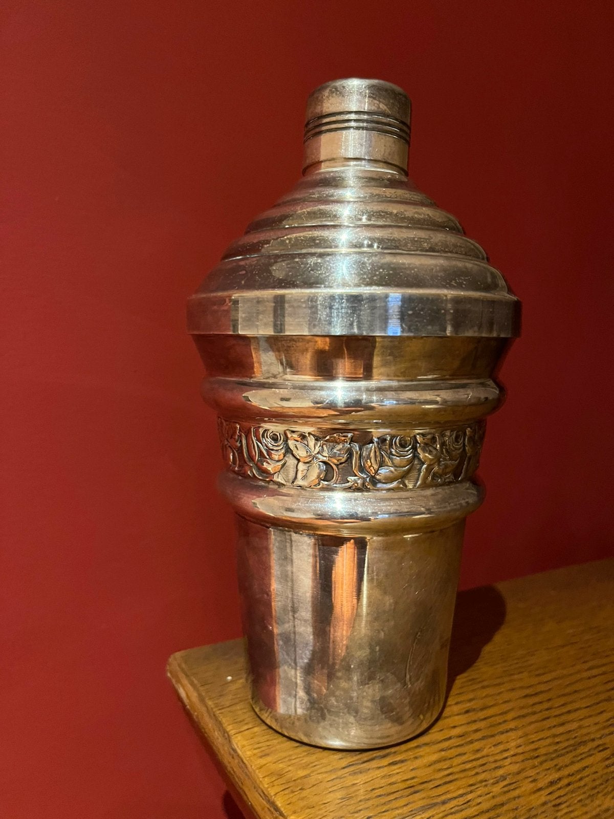 Shaker à cocktail Art Déco en métal argenté épais, Enlèvement ou Envoi