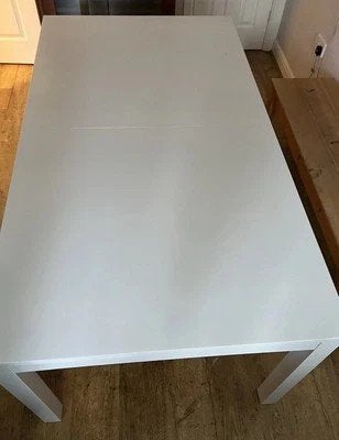 Grande table de cuisine extensible en bois avec 2 rallonges, Enlèvement