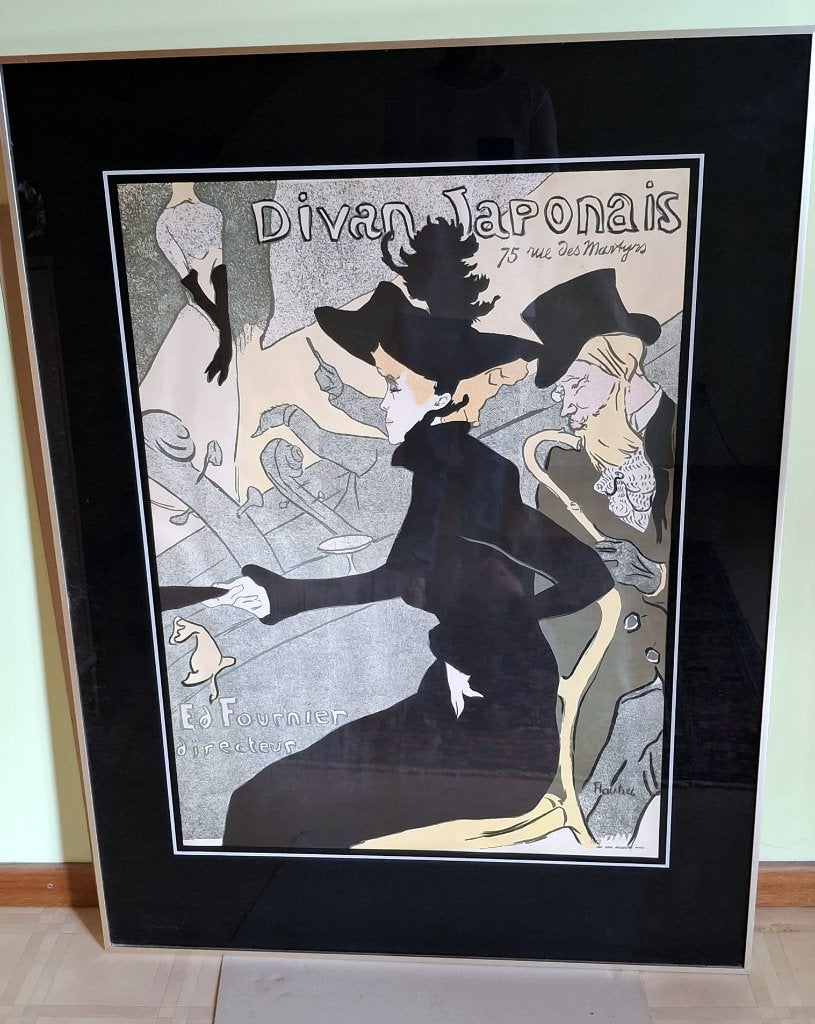 Affiche publicitaire Le Divan Japonais  Toulouse-Lautrec, Enlèvement, Comme neuf, Affiche ou Poster pour porte ou plus grand, Rectangulaire vertical