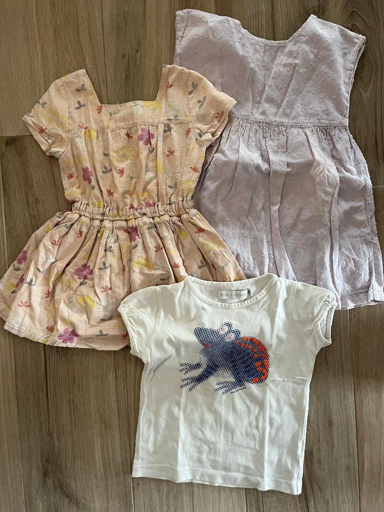 Filou & Friends set – 2 jurkjes en T-shirt (3 jaar), Ophalen, Meisje, Zo goed als nieuw, Jurk of Rok