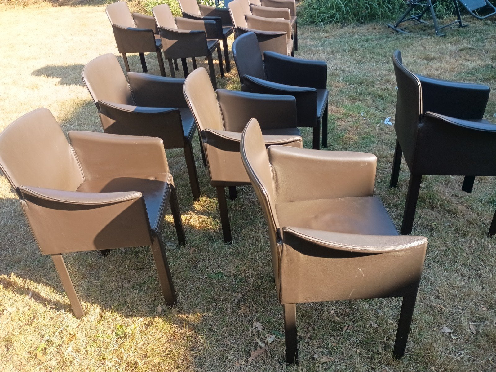 DURLET,12 stoelen gemaakt in Izegem Lederen, Ophalen