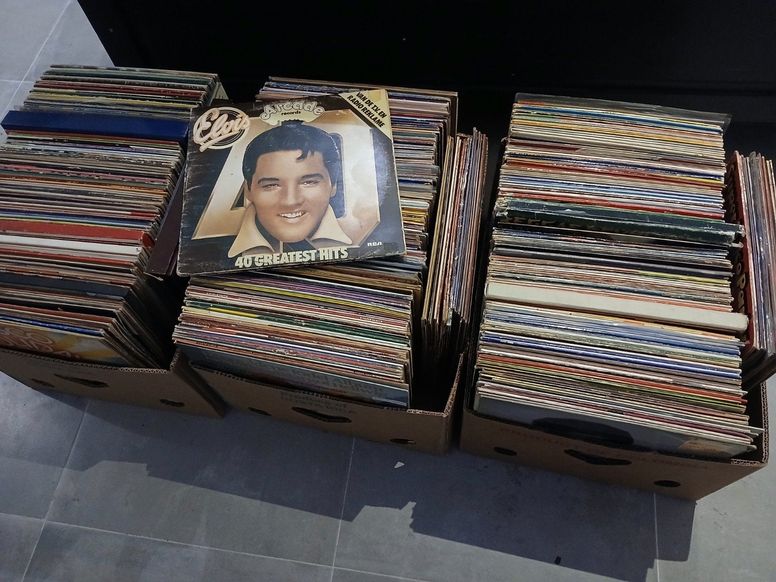 Lot de +/- 450 disques vinyles, CD & DVD, Vinyles | Pop, Enlèvement