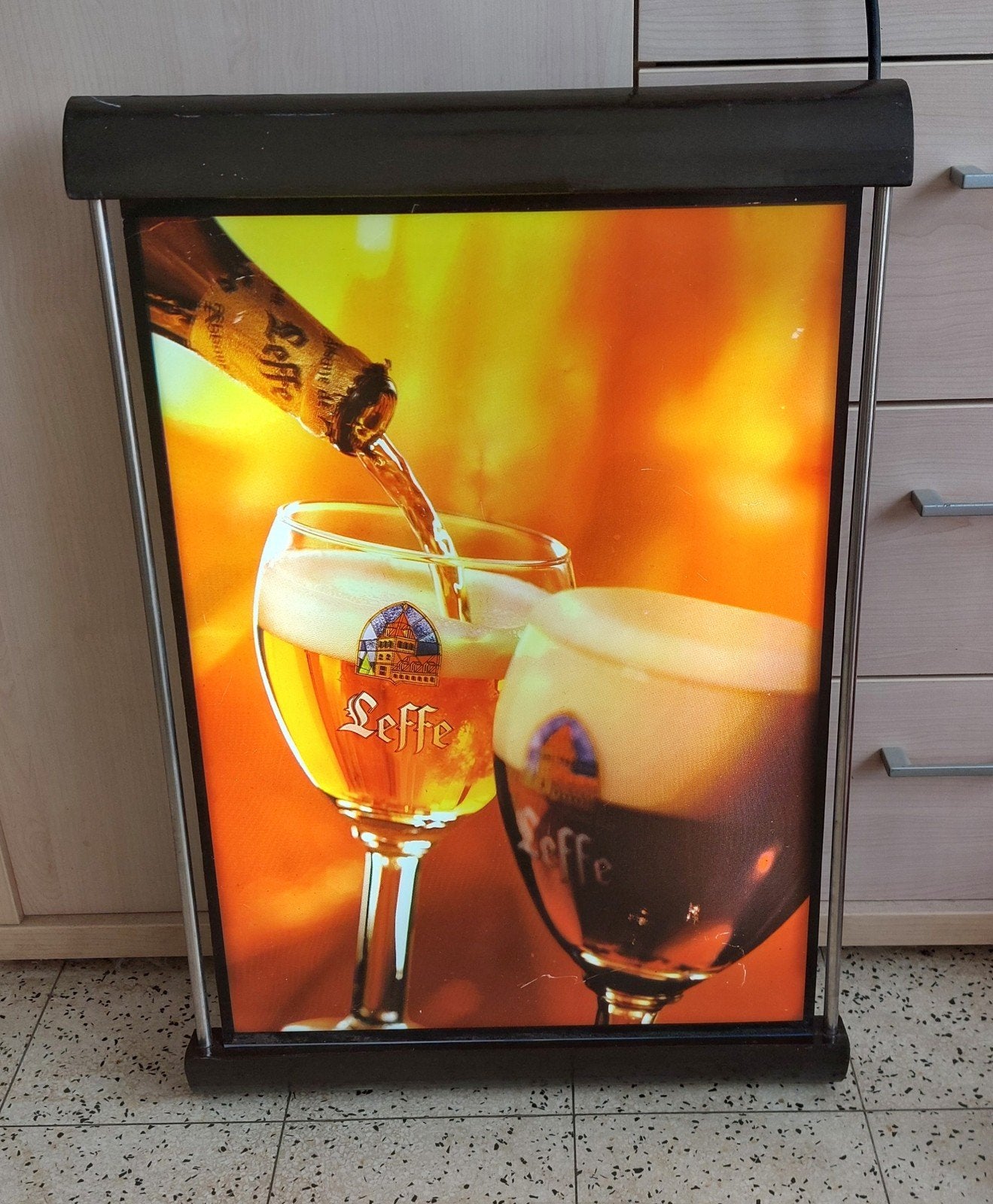 Enseigne lumineuse Leffe biere, Collections, Enlèvement ou Envoi, Utilisé, Table lumineuse ou lampe (néon)