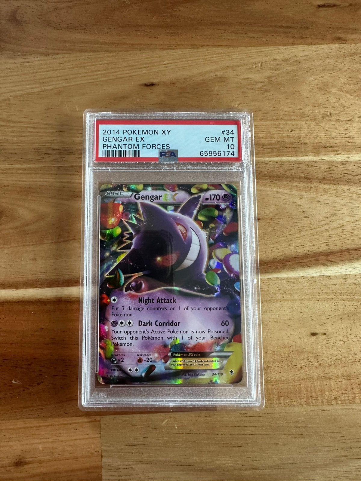 Gengar ex 34# phantom forces 2014 psa10, Ophalen of Verzenden, Nieuw, Losse kaart