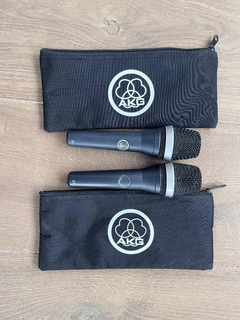 2x AKG D5 dynamische microfoon, Ophalen of Verzenden, Gebruikt, Zangmicrofoon