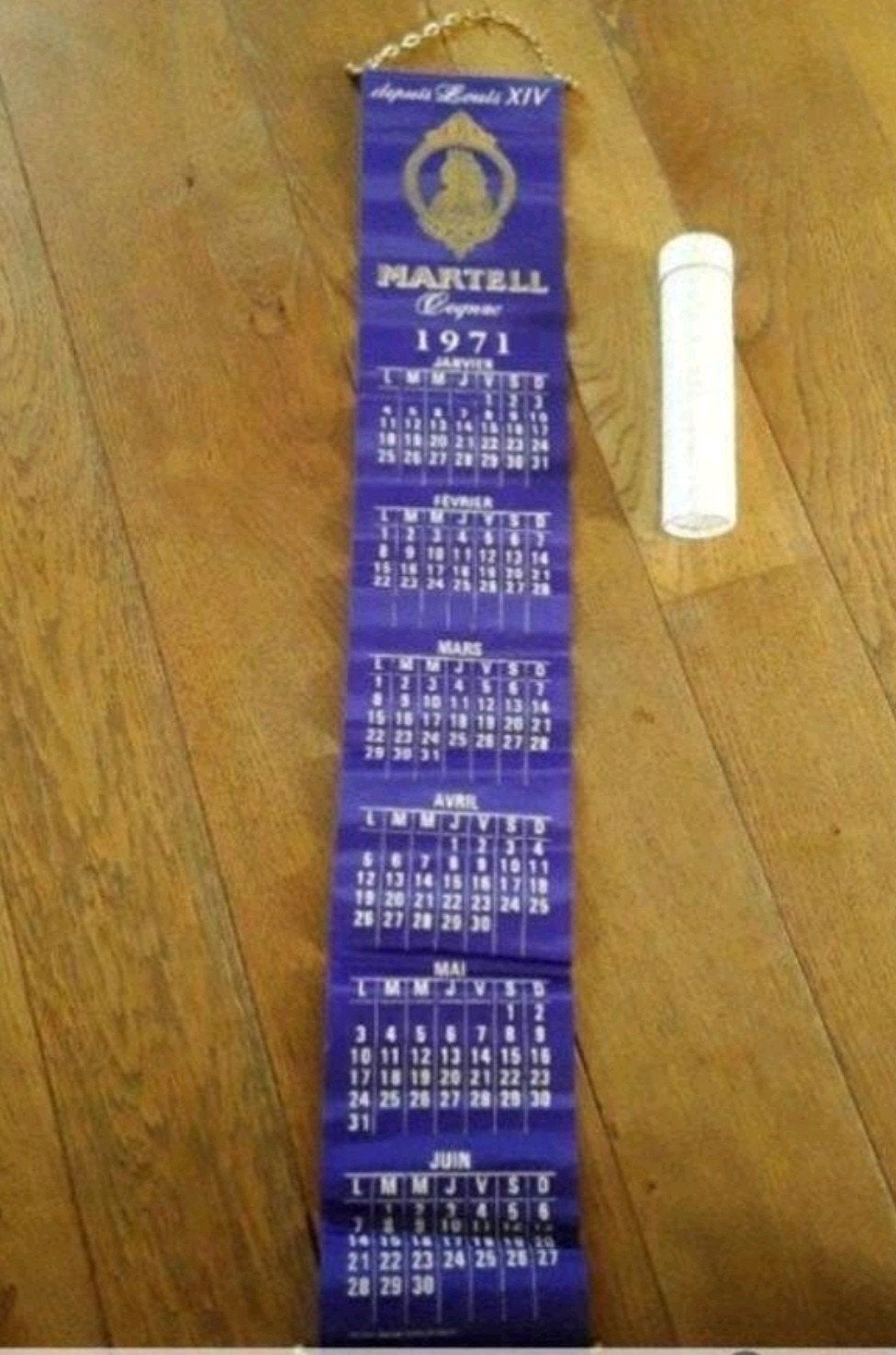 Cognac Martell.1971 kalender in de originele verpakking!, Ophalen of Verzenden