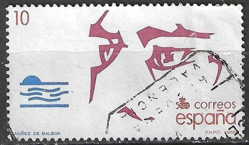 Spanje 1988 - Yvert 2586 - Ontdekking van Amerika (ST), Verzenden, Gestempeld