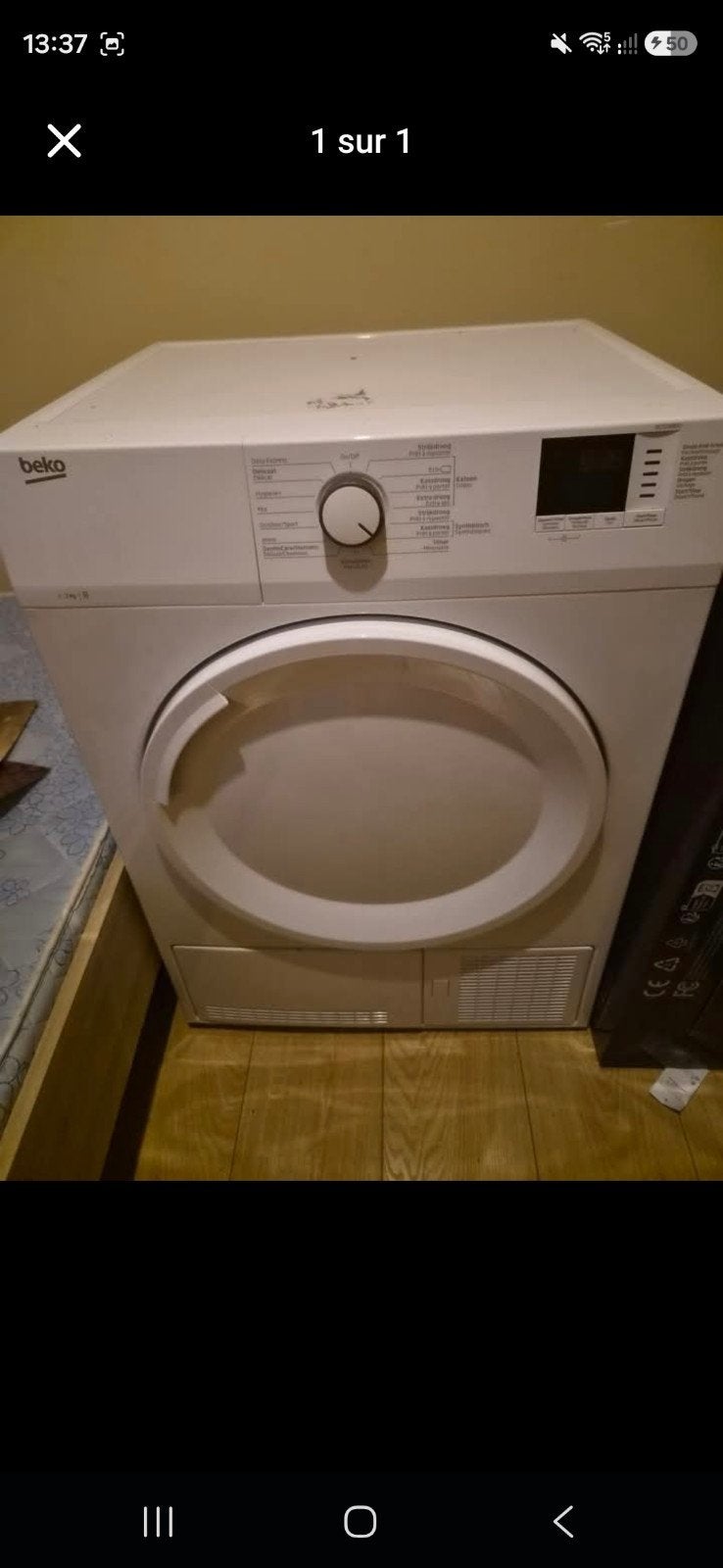 séchoir Beko 7kg, 6 à 8 kg, Enlèvement, Comme neuf, À condensation