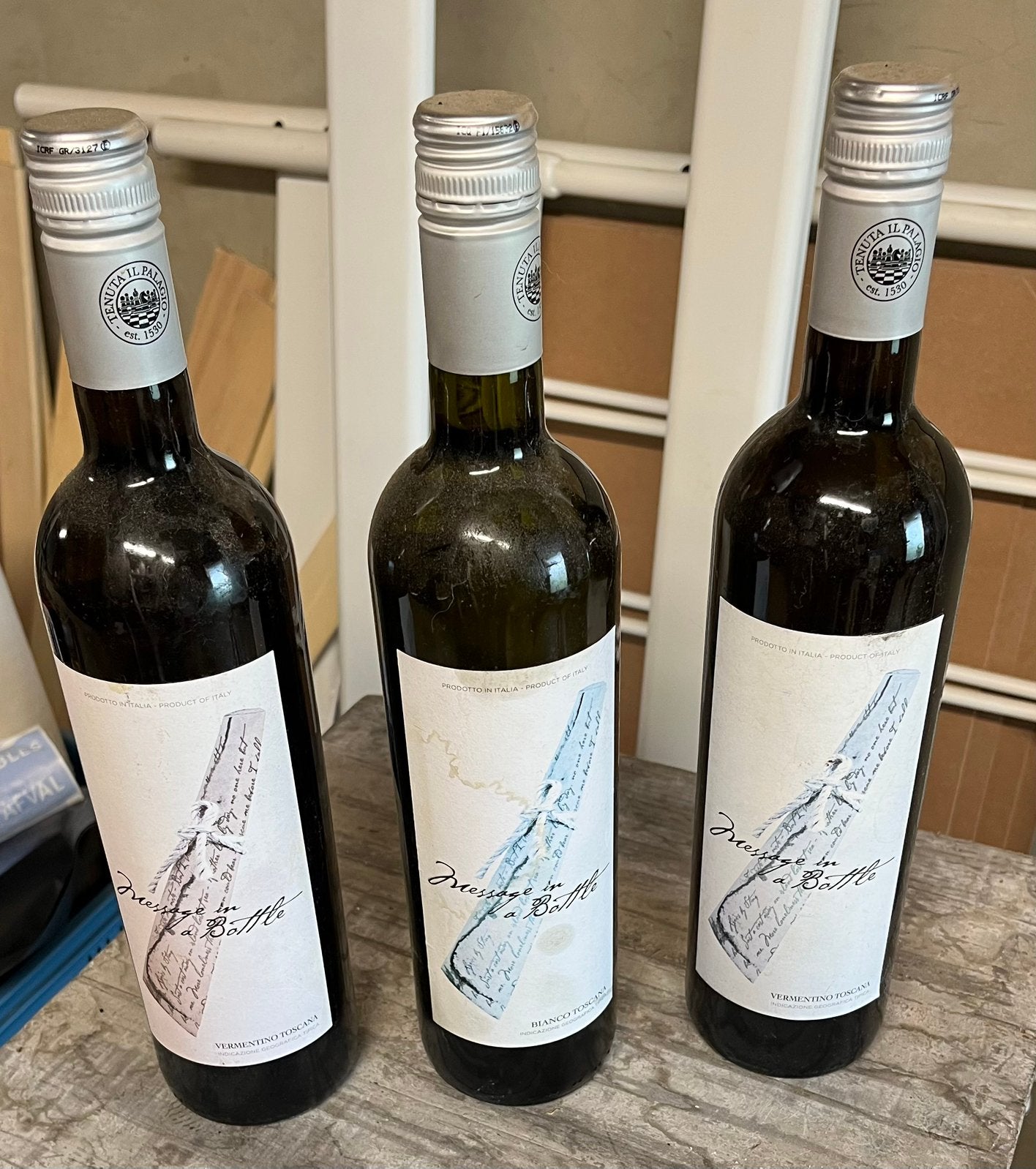 3 bouteilles de vin VERMENTINO TOSCANA, Collections, Vins, Comme neuf, Vin blanc, Enlèvement