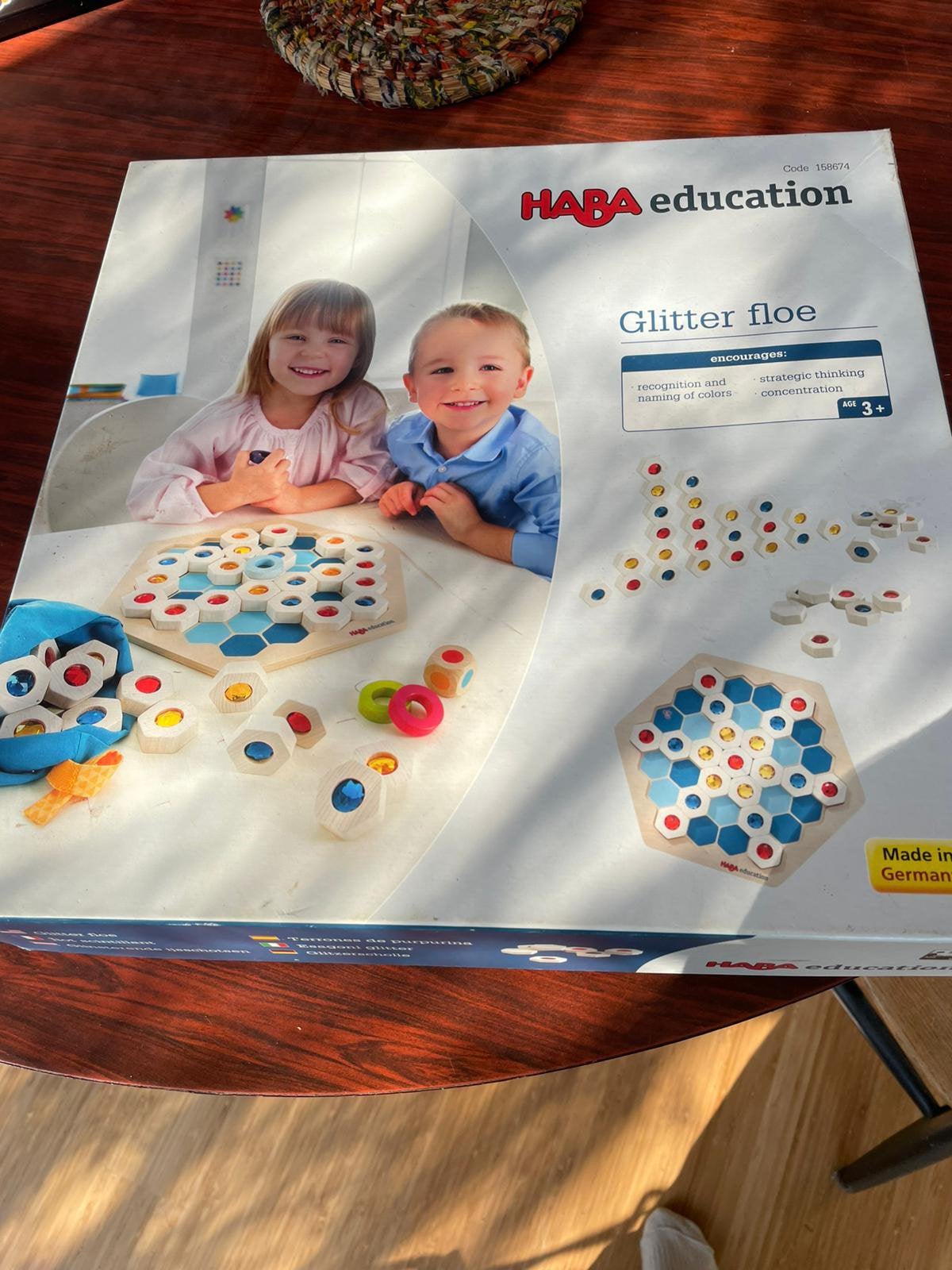 Gezelschapsspel glitter floe Haba, Kinderen en Baby's, Ophalen of Verzenden, Zo goed als nieuw
