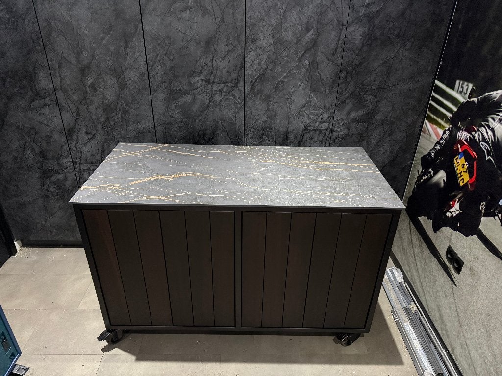 buiten keuken Dekton laurent, bamboe, staal, Ophalen of Verzenden, Vrijstaand