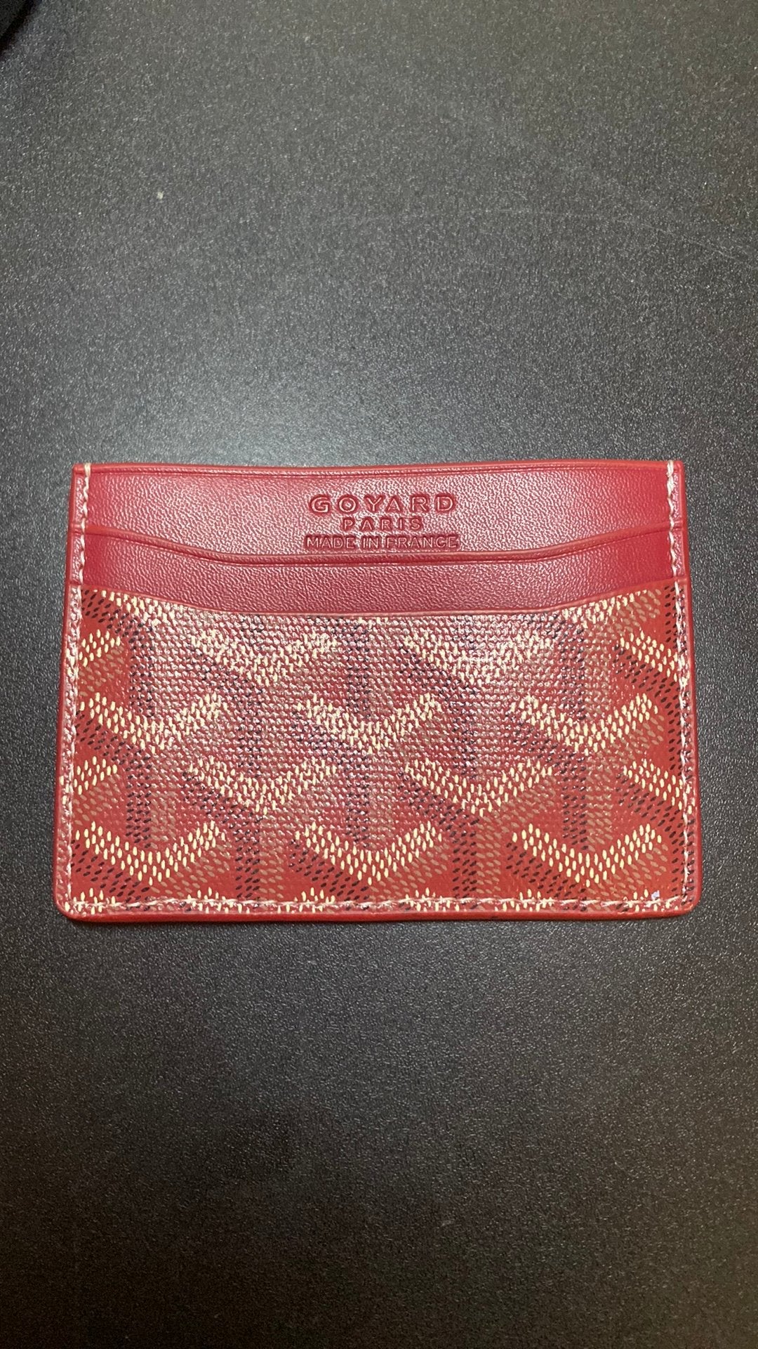 Porte-cartes Goyard rouge, Rouge, Autres marques, Cuir, Comme neuf