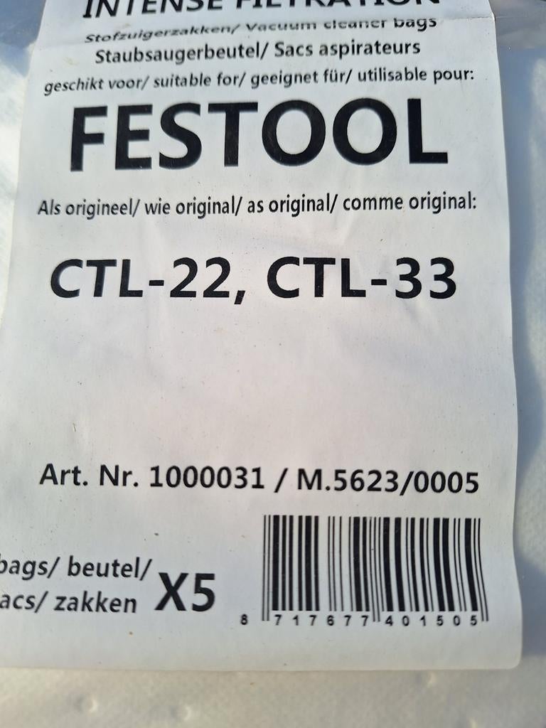 Festool stofzakken, Ophalen