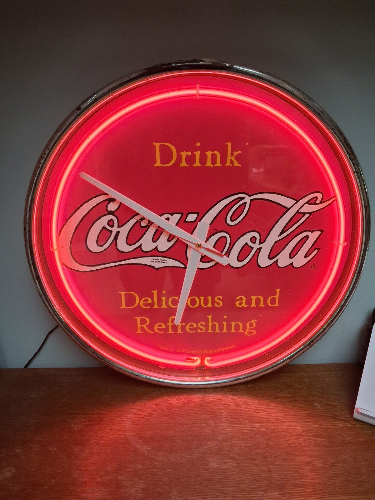 Vintage reclame coca cola neon klokwerk, Verzamelen, Ophalen