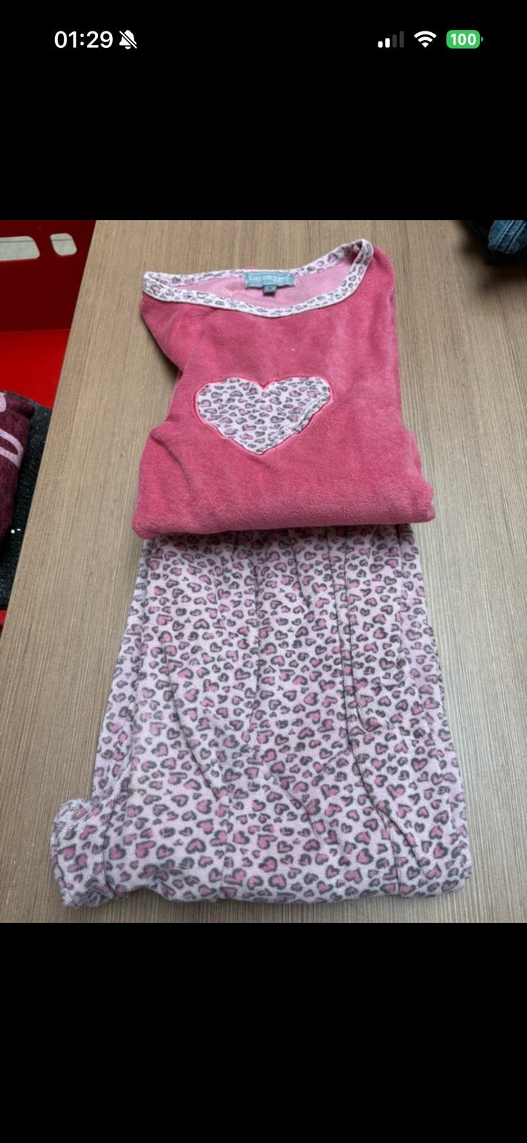 Roze pyjama hartjes, Vêtements | Femmes, Pyjamas, Enlèvement, Comme neuf, Taille 38/40 (M)