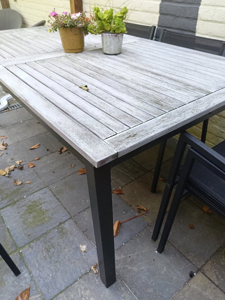 Tuintafel, Jardin & Terrasse, Tables de jardin, Enlèvement, Utilisé, Rectangulaire, Bois