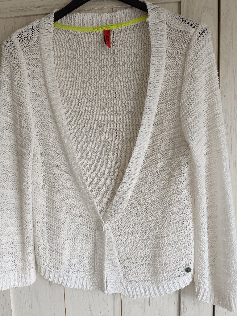Witte cardigan maat M QS By S.Oliver, Kleding | Dames, S Oliver, Ophalen of Verzenden, Zo goed als nieuw, Maat 38/40 (M)