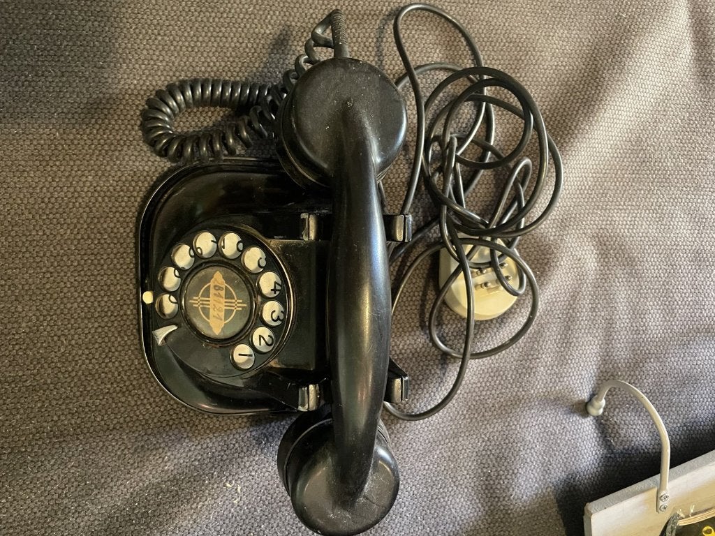 Vintage RTT telefoon met draaischijf, bakeliet, Antiek en Kunst, Ophalen