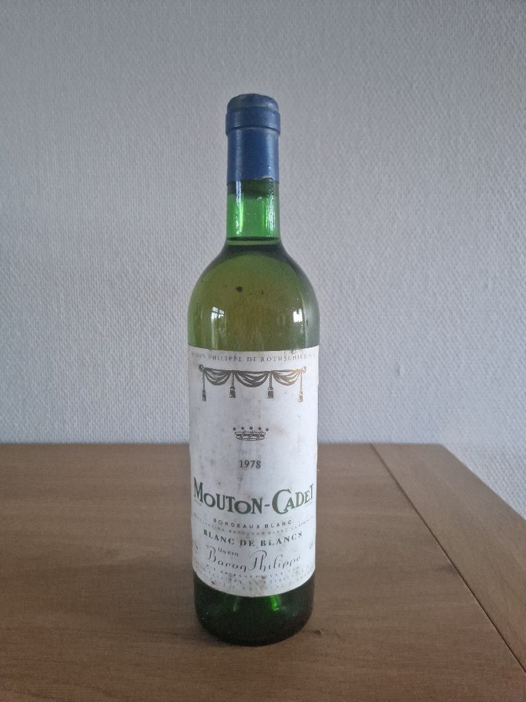 MOUTON CADET (Rothschild) - 1978 - Bordeaux blanc - 75 cl, Neuf, Enlèvement ou Envoi, Pleine, Vin blanc