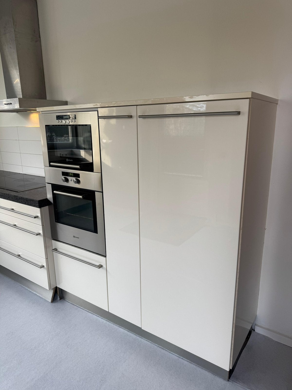 Cuisine d'angle complète + électroménagers + DÉMONTÉE, Enlèvement ou Envoi, Granit ou Pierre, Brillant ou Laqué, Blanc