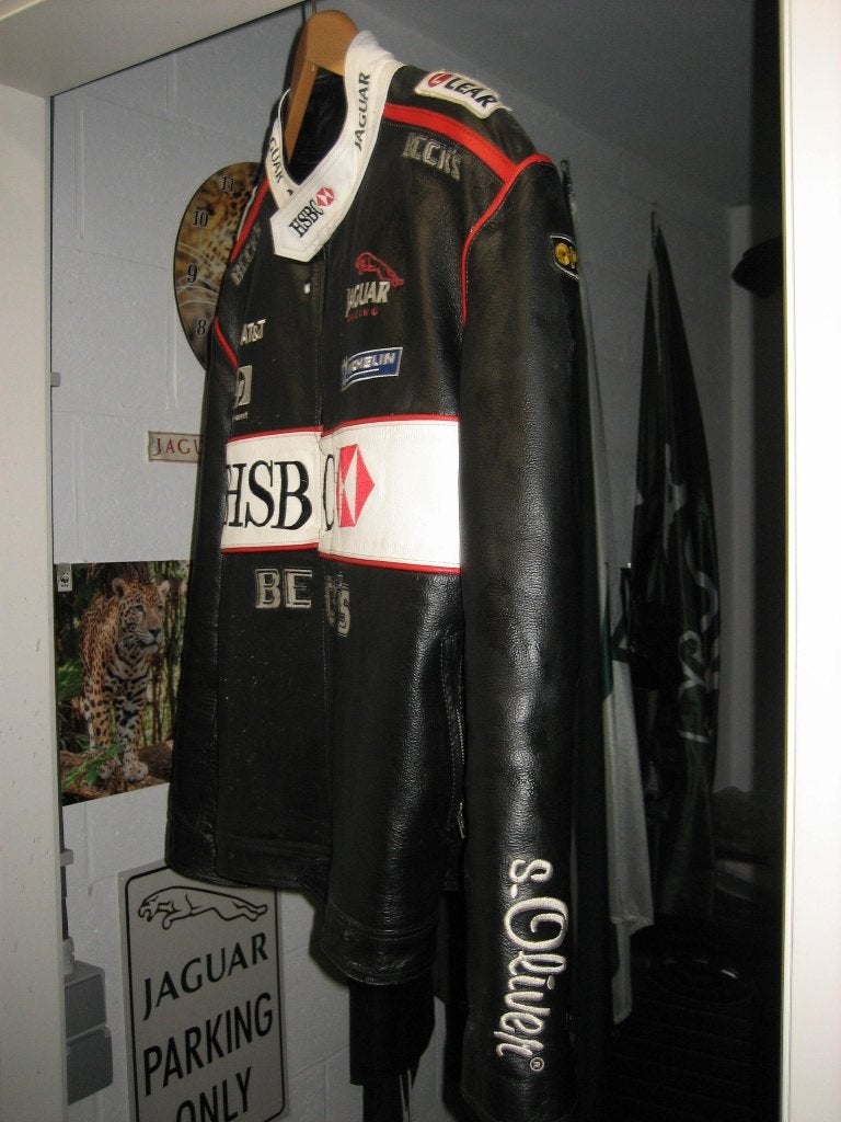 motorvest JAGUAR helm vintage leder broek en andere, Verzenden