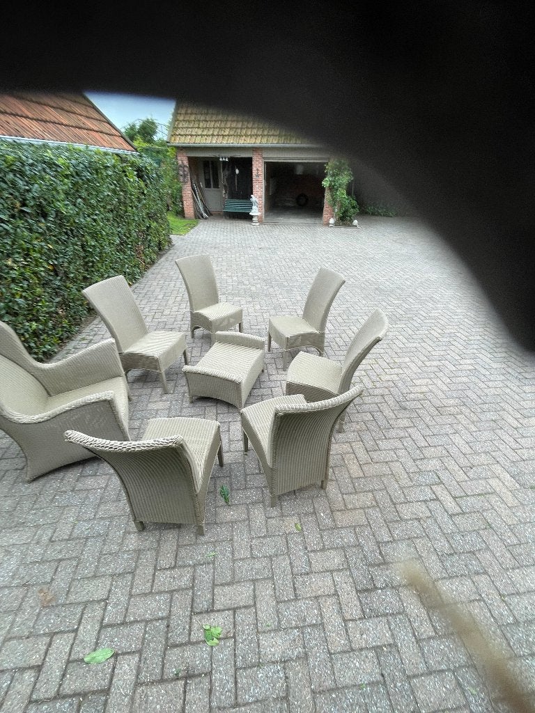 Rieten stoelen, Maison & Meubles, Chaises, Gris, Osier ou Rotin, Enlèvement, Cinq, Six Chaises ou plus