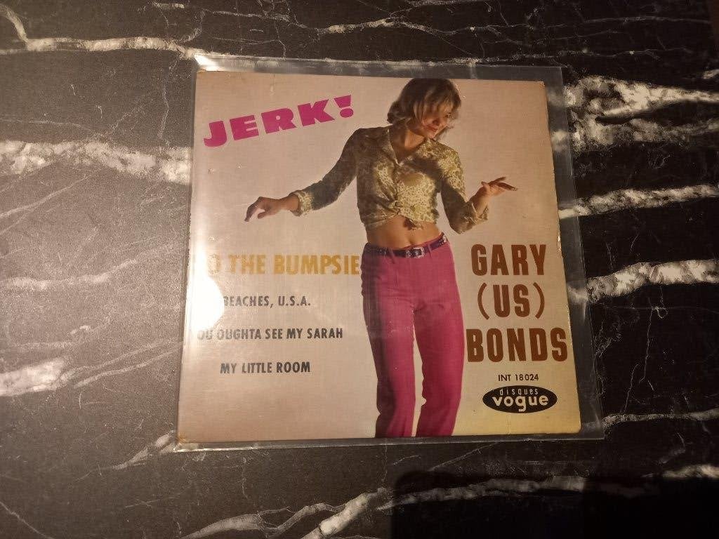 Gary (U.S). Bonds ‎– Jerk! - "Rock , R& B " - Ep, Housse de protection extérieure, Enlèvement ou Envoi, 7 inch, Autres genres
