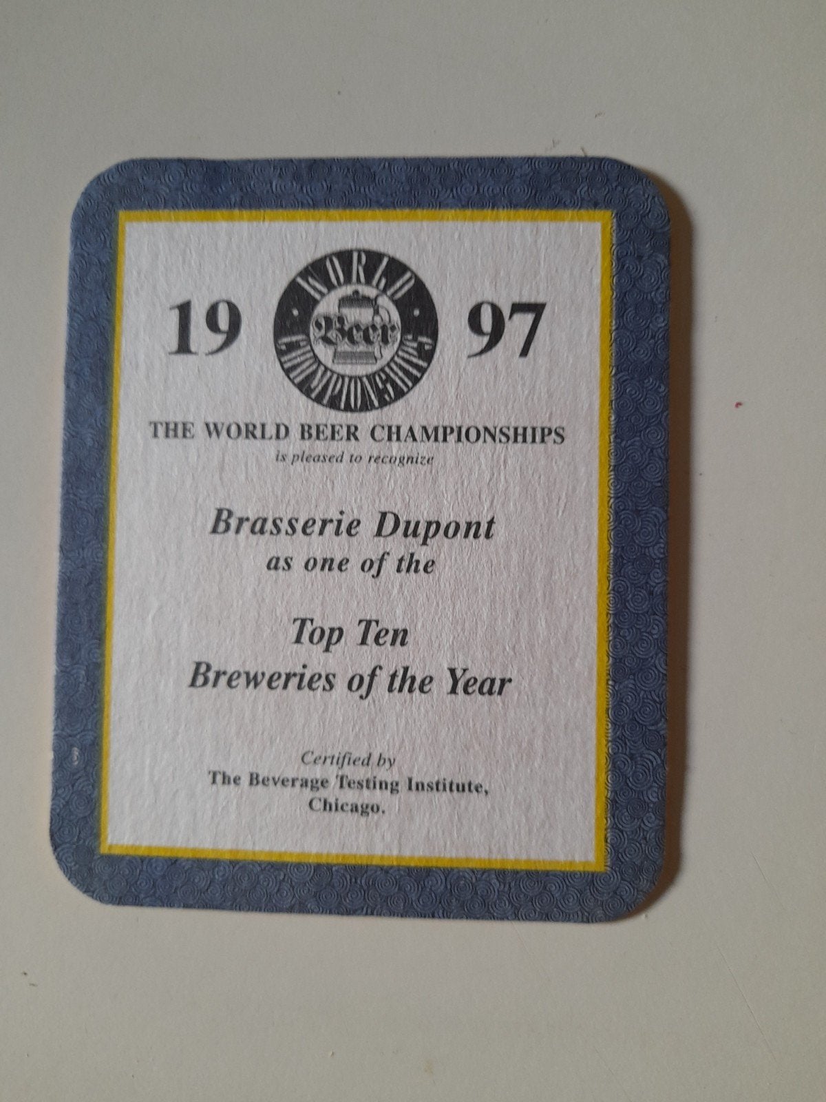 Tapis à bière Brasserie Dupont, Enlèvement ou Envoi