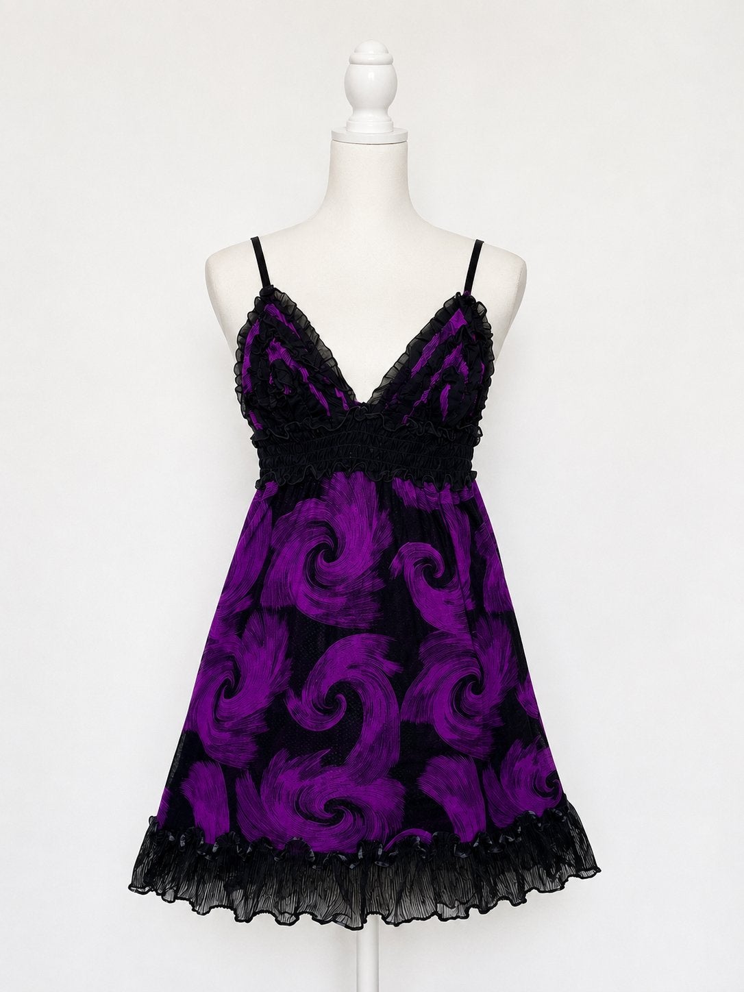 Prachtige paarse & zwarte babydoll / nachtkleedje, Kleding | Dames, Pyjama's, Ophalen of Verzenden, Nieuw
