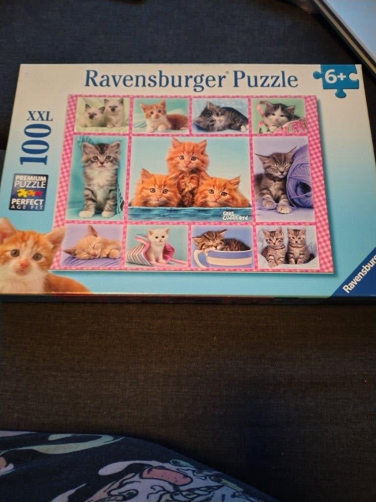 puzzel diverse katjes 100 xxl stukken, Kinderen en Baby's, Ophalen of Verzenden, Meer dan 50 stukjes, Zo goed als nieuw, 6 jaar of ouder