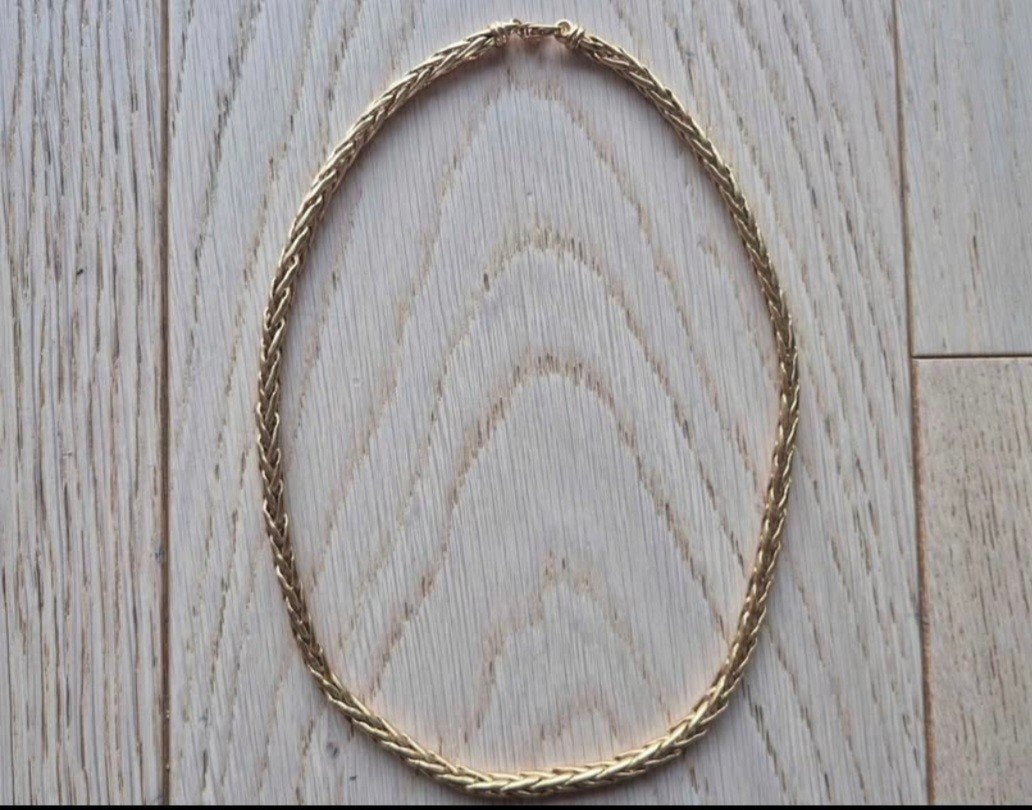 Superbe collier vintage de la maison Christian Dior, Ophalen of Verzenden, Gebruikt, Goud, Goud
