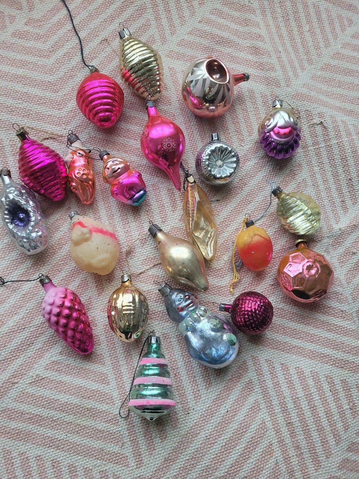 boules de Noël ancien glace 20ps, Antiquités & Art, Antiquités | Accessoires de maison, Enlèvement ou Envoi
