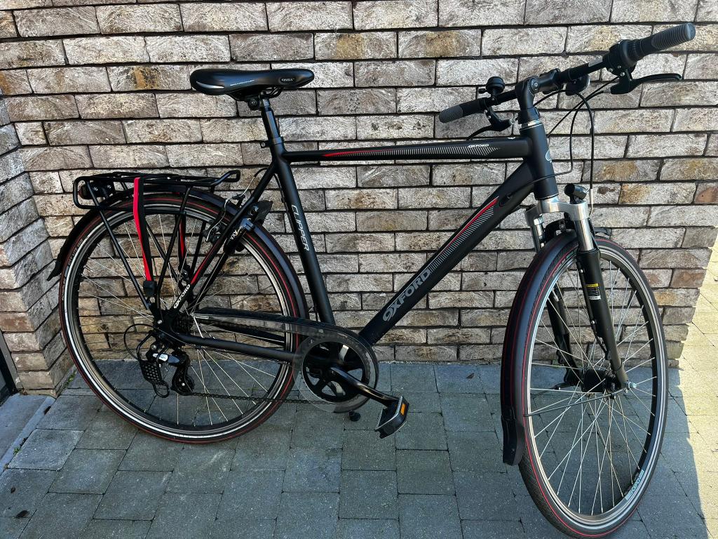 Oxford Clipper herenfiets, Fietsen en Brommers, Fietsen | Heren | Herenfietsen, Gebruikt, Velgrem, Versnellingen, 53 tot 57 cm