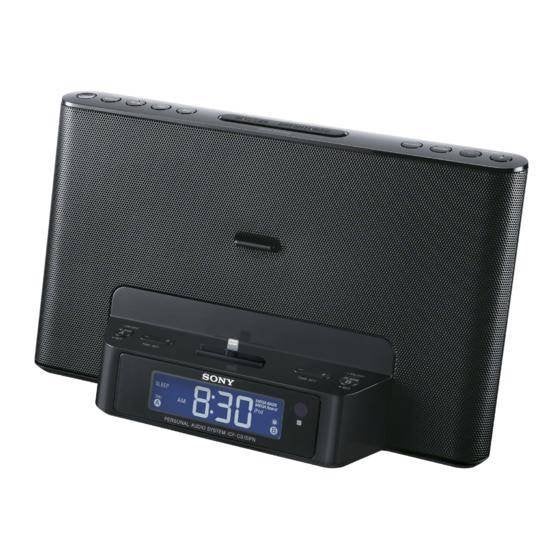 Sony ICF-DS15iP Dock iPod/iPhone avec radio-réveil, Ophalen of Verzenden, Gebruikt, Overige typen
