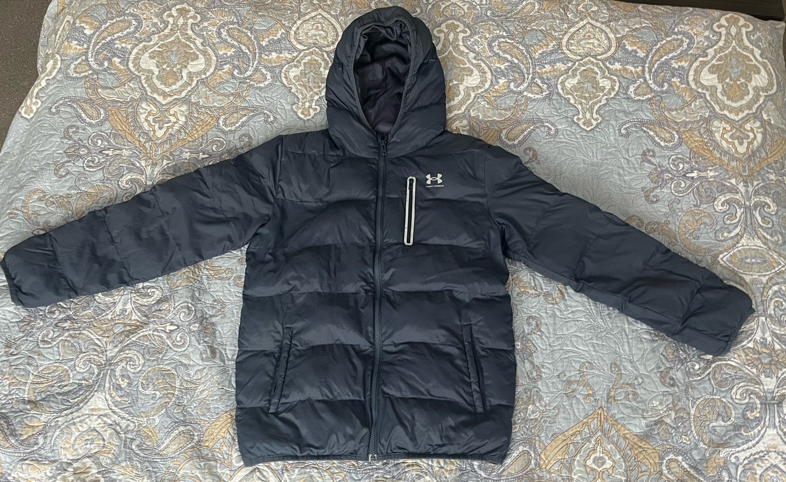 Donkerblauwe Under Armour winterjas – Maat XS / 14+, Kleding | Heren, Jassen | Winter, Ophalen, Gedragen, Maat 46 (S) of kleiner