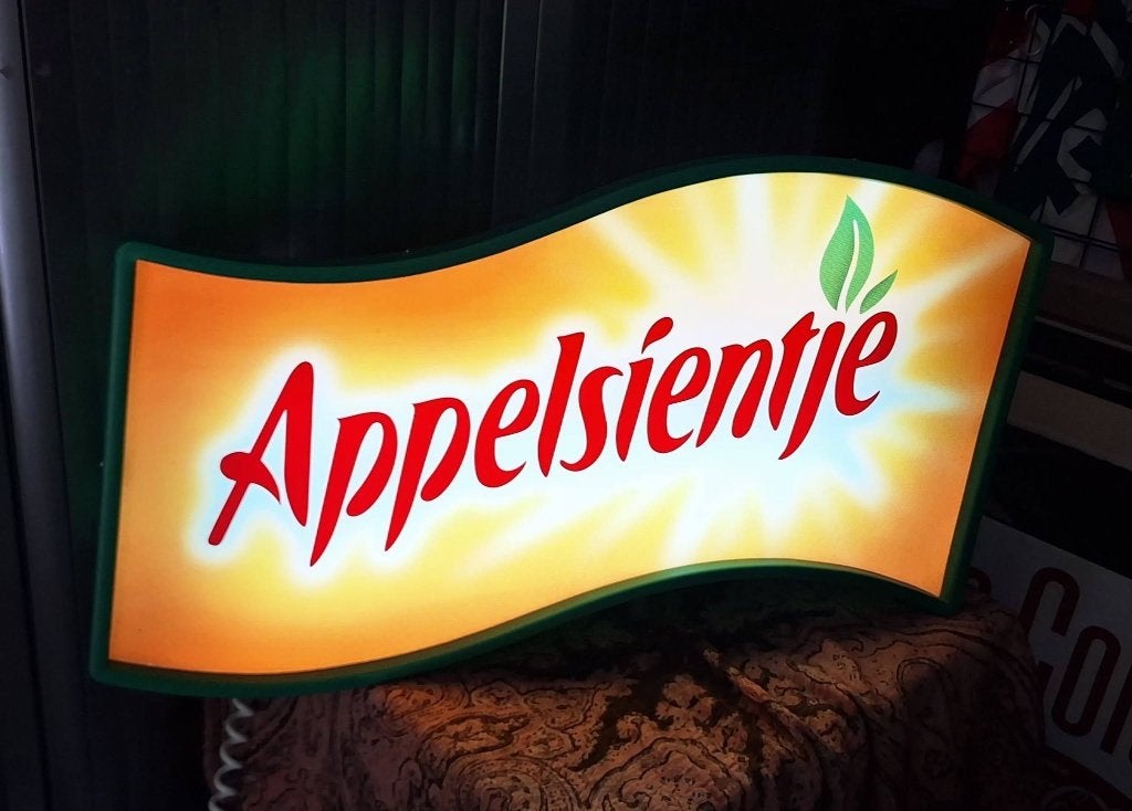 Vrolijke Appelsientje lichtbak in zeer mooie staat!, Ophalen, Zo goed als nieuw, Lichtbak of (neon) lamp