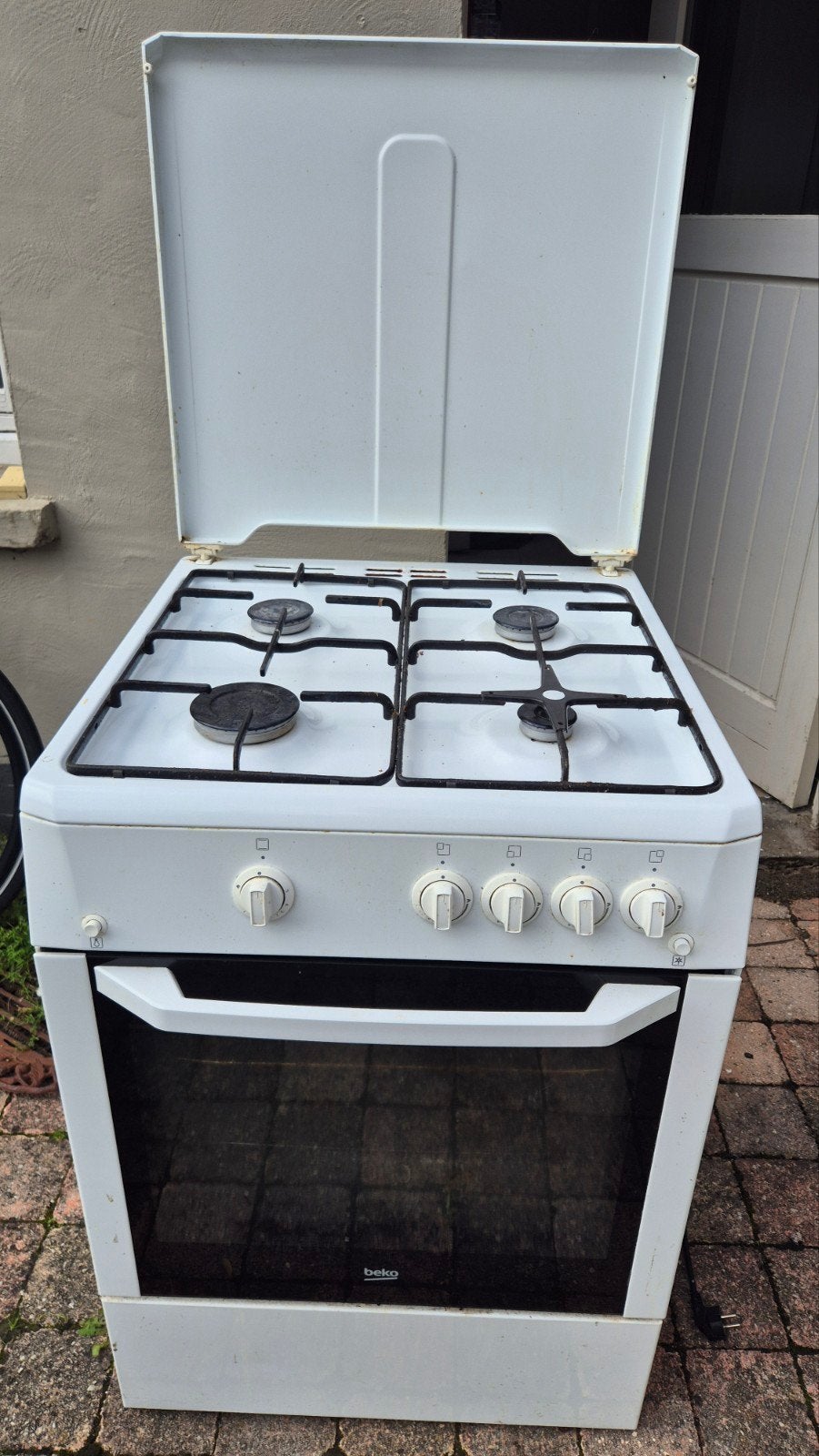 Beko Gasfornuis met Gasoven (60 cm), Ophalen, Gebruikt, 60 cm of meer, 4 kookzones