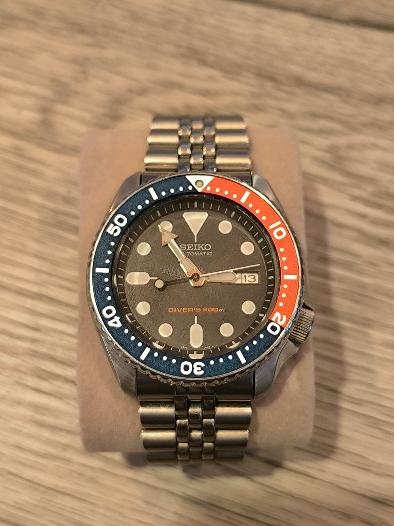 Seiko SKX009 - 7S26-0020, Gebruikt, Staal, Polshorloge, Ophalen of Verzenden