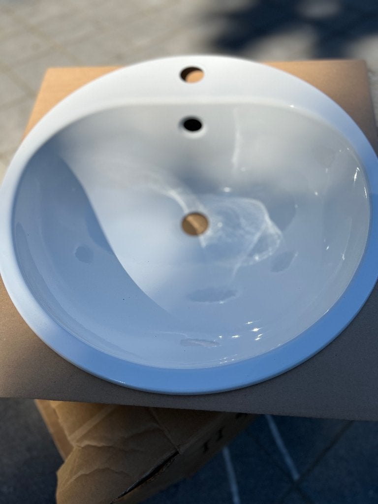 Nouveau lavabo encastré, Bricolage & Construction, Sanitaire, Enlèvement, Neuf, Lavabo