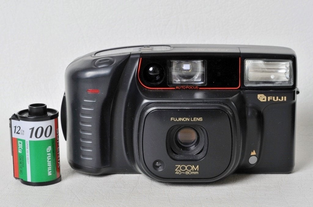 Fuji DL- 800 ZOOM 40 — 80 mm + „Zilveren” behuizing, Audio, Tv en Foto, Ophalen of Verzenden, Zo goed als nieuw, Compact, Fuji