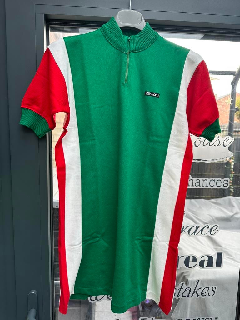 Vintage wielrenners truitje Santini, Ophalen of Verzenden, Zo goed als nieuw