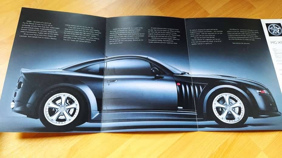 MG X POWER SV BROCHURE, ZELDZAAM/RARE, Ophalen of Verzenden, Zo goed als nieuw, Overige merken